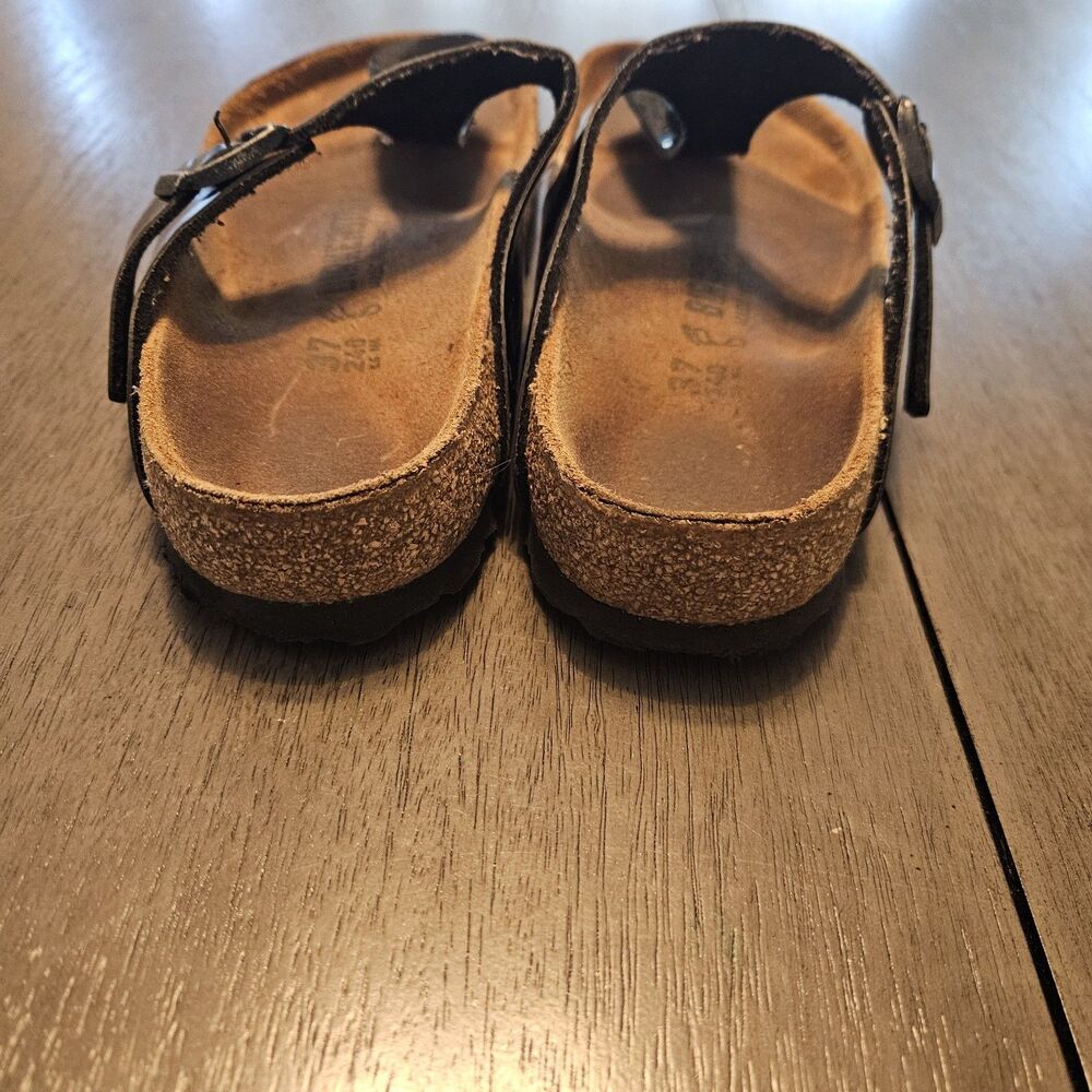 Birkenstock Gizeh Women's Sandal Thong Black Size 37 US 6 Regular Width - Picture 5 of 9